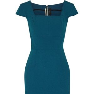 Roland Mouret Maltock stretch-crepe blue dress 6